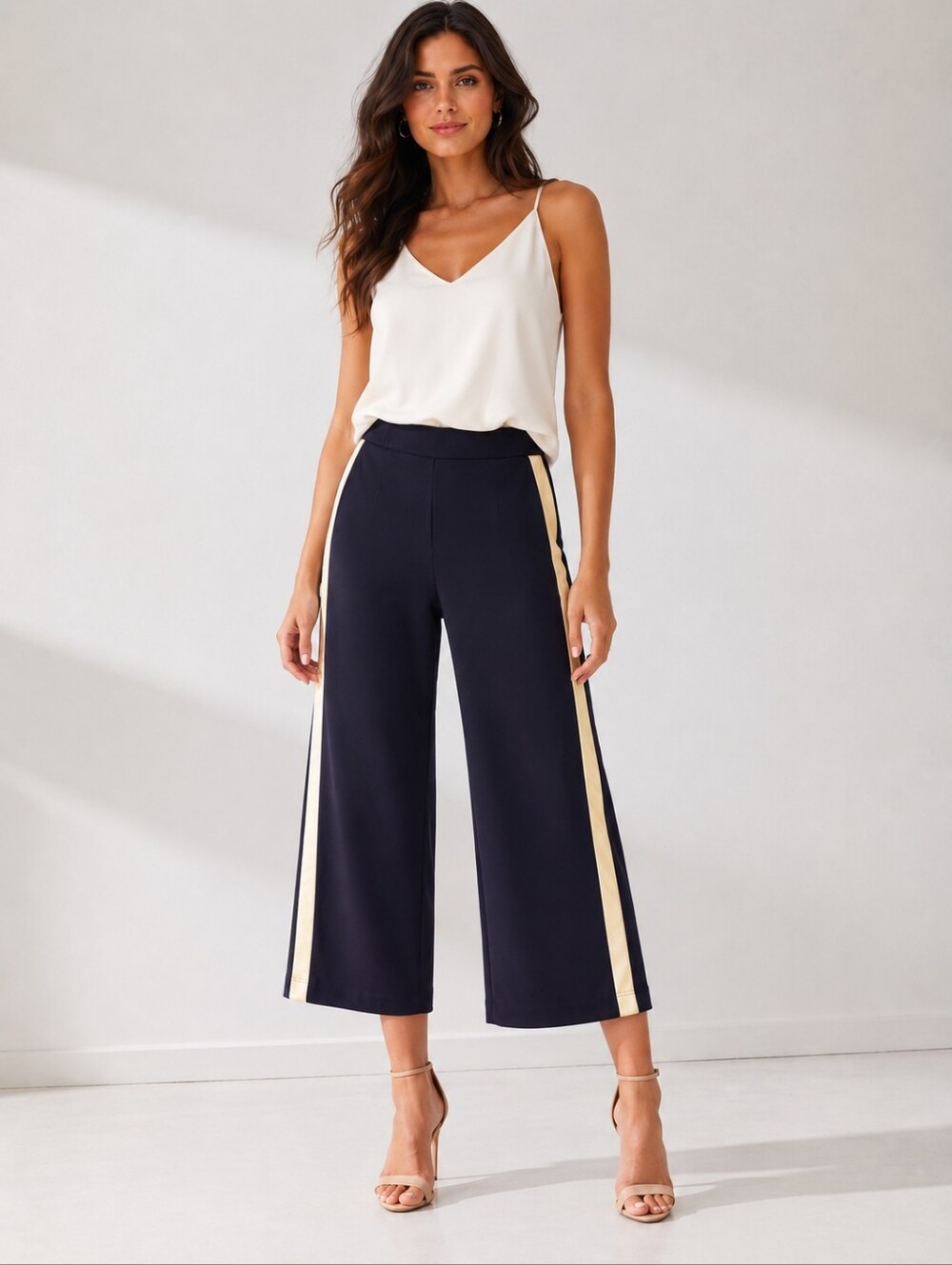 ❤ NWT! JULIE BROWN NYC HIGH RISE WIDE LEG CROP PANTS, 6 (28)